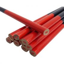 TopTrade TOPTRADE tužka tesařská, ovál, červenomodrá, sada 12 ks, 180 mm, Manutan