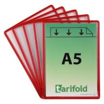 Tarifold Informační rámečky Rotor Revo A5, 5 ks, červené Manutan