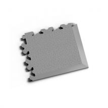 Zátěžová podlaha Fortelock XL, dezén hadí kůže, roh, světle šedý Manutan