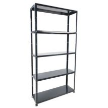 Kovový regál Rapid 3 office, Manutan Expert, 1750x900x300, 400 kg, 5 ocelých polic,