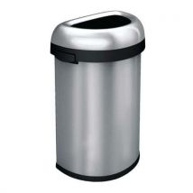 Simplehuman Srpkovitý odpadkový koš Open 60 l z matné nerezové oceli, Manutan