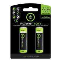 Nabíjecí baterie Powerton AA (HR6), 2 ks Manutan