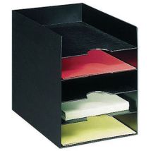 Přihrádky na dokumenty Paperflow, A4, 5 přihrádek, černá Manutan