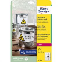 Samolepicí etikety Avery Zweckform, matné, bílé, 63,5 x 33,9 mm Manutan