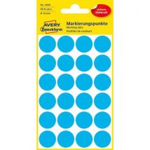 Samolepicí kulaté etikety Avery Zweckform, papírové, průměr 18 mm, modré Manutan