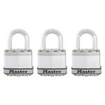 Set titanových visacích zámků Master Lock Excell 45mm, 3ks, Manutan