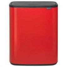 Odpadkový koš Bo Touch bin 2 x 30 l Brabantia červený, Manutan