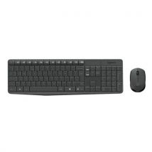 Set bezdrátové klávesnice a myši Logitech MK235, CZ/SK, černý, Manutan