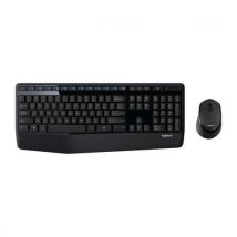 Set bezdrátové klávesnice a myši Logitech MK345, CZ/SK, černý, Manutan