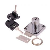 Ironmongery Nábytkový zámek 19 x 22 mm, chrom, Manutan