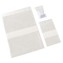 Manutan Expert - Popisovatelné sáčky se zipem - 80 x 60 mm, 1000 ks - Transparentní polyetylen