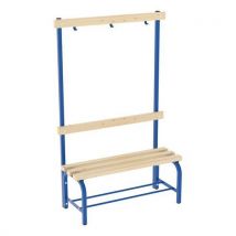 Lavice Lisa s věšákovou stěnou, 100 cm, modrá Manutan