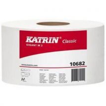 Toaletní papír Katrin Classics Gigant 2vrstvý, 23 cm, 1 440 útržků, 75% bílá, 6 rolí, Manutan