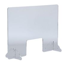 Ochranná přepážka z plexiskla - 100x65cm, otvor 15x25cm, transparentní, 5mm tloušťka, 3 roky záruka