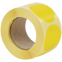 Samolepicí značkovací kolečka Manutan Expert, žlutá, průměr 40 mm, 500 ks na roli,
