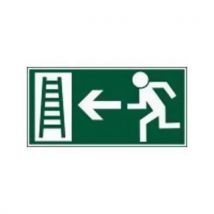 Úniková fotoluminiscenční bezpečnostní tabulka - Únikový žebřík vlevo, plast Manutan