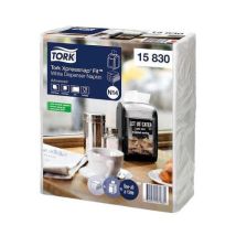 Papírové ubrousky Tork Fit 2vrstvy 21,3x16,5 do zásobníku N14, bílé, 1krt Manutan