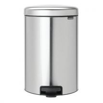 Odpadkový koš s nožním pedálem NewIcon 20 l z matné nerezové oceli – Brabantia, Manutan