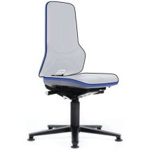 Rám pracovní antistatické ESD židle Neon Bimos 9560E, permanentní kontakt, kluzáky, modrá Manutan