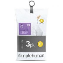 Pytle na odpadky bílé do odpadkových košů Pocket Liner 20 l (E) – Simplehuman, Manutan