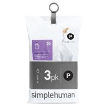 Pytle na odpadky bílé do odpadkových košů Pocket Liner 50–60 l – Simplehuman, Manutan