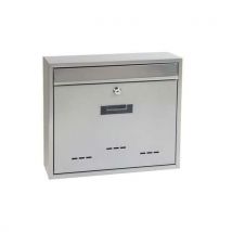 Modulová kovová poštovní schránka SPY s otvory, stříbrná Manutan