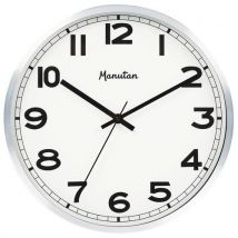 Analogové hodiny Manutan Expert, autonomní quartz, průměr 30 cm, hliník,