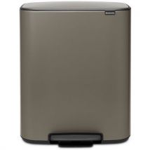 Odpadkový koš s nožním pedálem Bo Pedal bin 60 l Brabantia platinový Manutan