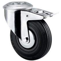Tente Gumové otočné kolo se středovým otvorem a brzdou, průměr 125 mm, Manutan