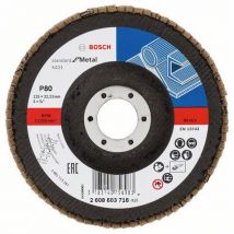 Bosch - Lamelový brusný kotouč X431, Standard for Metal 125 mm, 22,23 mm, 80, 10 BAL Manutan