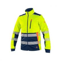 Bunda CXS BENSON, výstražná, softshell, pánská, žluto-modrá, vel. XL Manutan