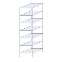 Schulte Lagertechnik Kovový regál Ogmios, základní, 300 x 75 x 80 cm, 2 300 kg, 7 polic, pozink, Manutan