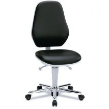 Pracovní antistatická ESD židle Bimos 9145, černá/bílá, koženka Manutan