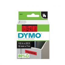 Dymo Páska D1, šířka 12 mm, červená, černý tisk, Manutan