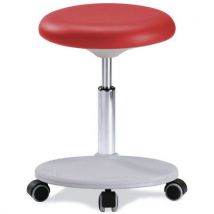Pracovní stolička Bimos Labster 9107 s kolečky, koženka, červená Manutan