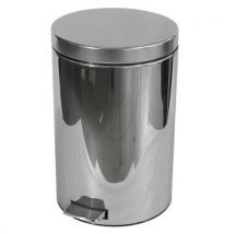 Kovový odpadkový koš Merida Clean, objem 20 l, lesklý nerez, Manutan
