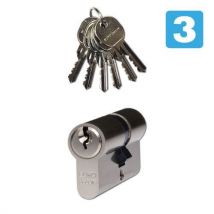 Bezpečnostní vložka EuroSecure, 30/65 mm, nikl, Manutan