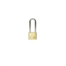 Mosazný visací zámek s kartáčovaným povrchem, průměr třmene 4,9 mm, výška 48 mm, mosaz Manutan