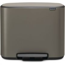 Brabantia Odpadkový koš s nožním pedálem Bo 11 + 23 l platinový, Manutan