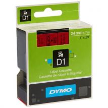 Dymo Páska D1, šířka 24 mm, červená, černý tisk, Manutan