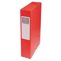 Archivační box Exabox - Exacompta, šířka hřbetu 60 mm, A4, červená Manutan