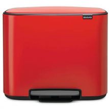 Odpadkový koš s nožním pedálem Bo Pedal bin 11 + 23 l Brabantia červený, Manutan