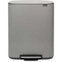 Odpadkový koš s nožním pedálem Bo Pedal bin 2 x 30 l Brabantia šedý Manutan