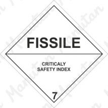 Fissile štěpné látky 7E, samolepka 100 x 100 x 0,1 mm Manutan