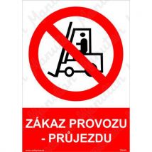 Zákaz průjezdu, plast 148 x 210 x 2 mm A5, Manutan