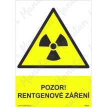 Pozor rentgenové záření, samolepka 210 x 297 x 0,1 mm A4 Manutan