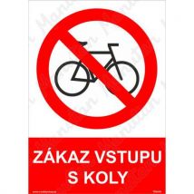 Zákaz vstupu s koly, plast 297 x 420 x 2 mm A3, Manutan