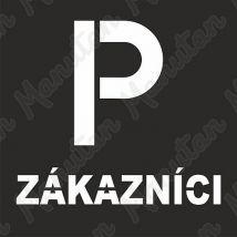 Šablona parkoviště pro zákazníky, plast 235 x 235 x 0,5 mm Manutan