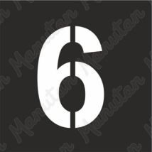 Šablona číslice 6, plast 940 x 940 x 0,5 mm výška číslice 630 mm Manutan
