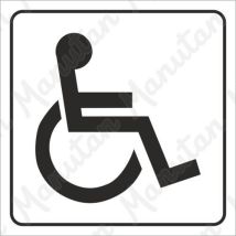 WC invalida, samolepka 80 x 80 x 0,1 mm, inverzní Manutan